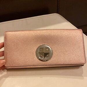 Kate Spade rose colored clutch